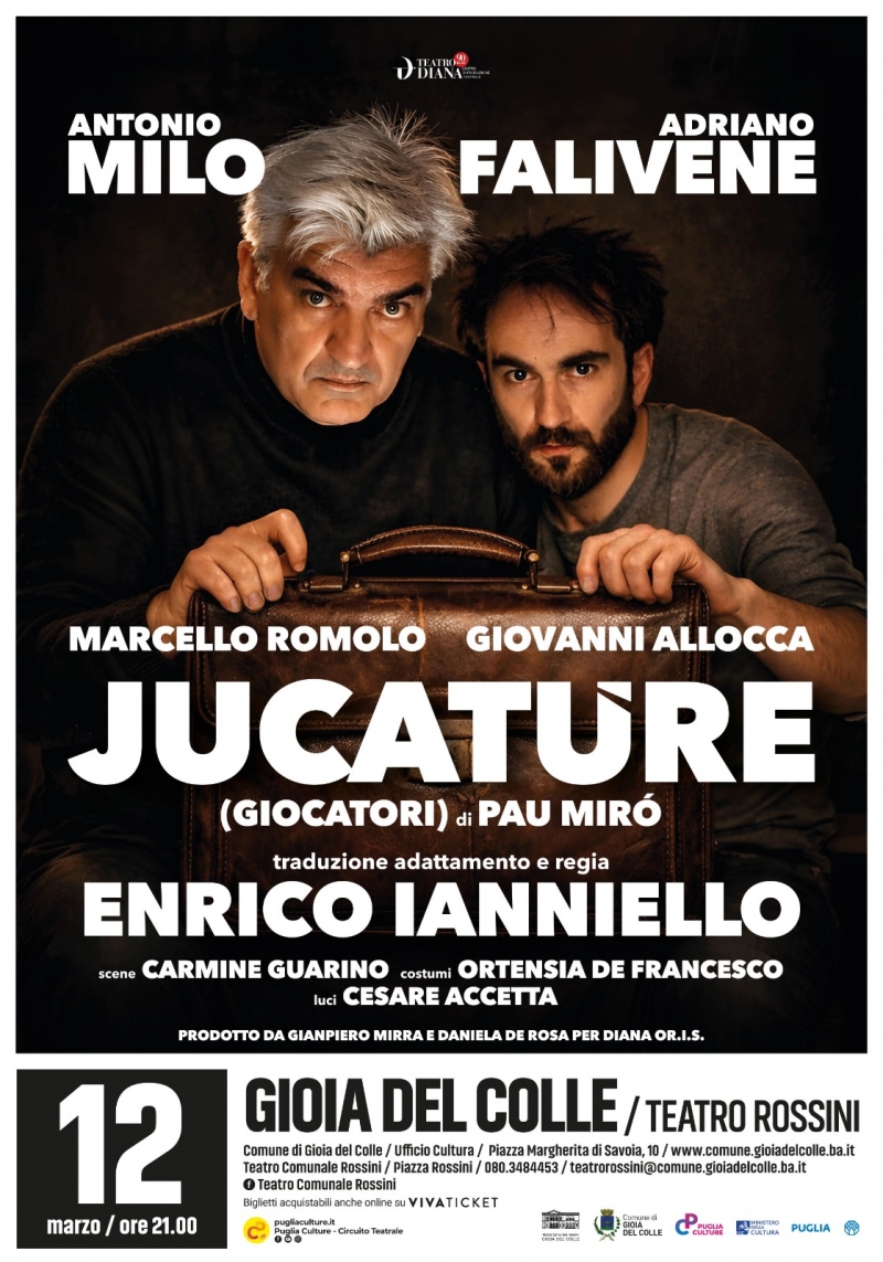 Al Teatro comunale Rossini arriva la commedia �Jucat�re�