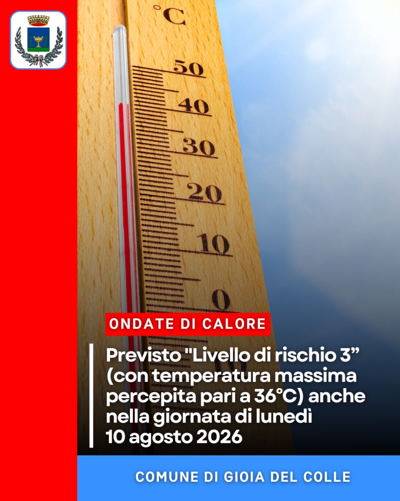 Ondate di calore: previsto \
