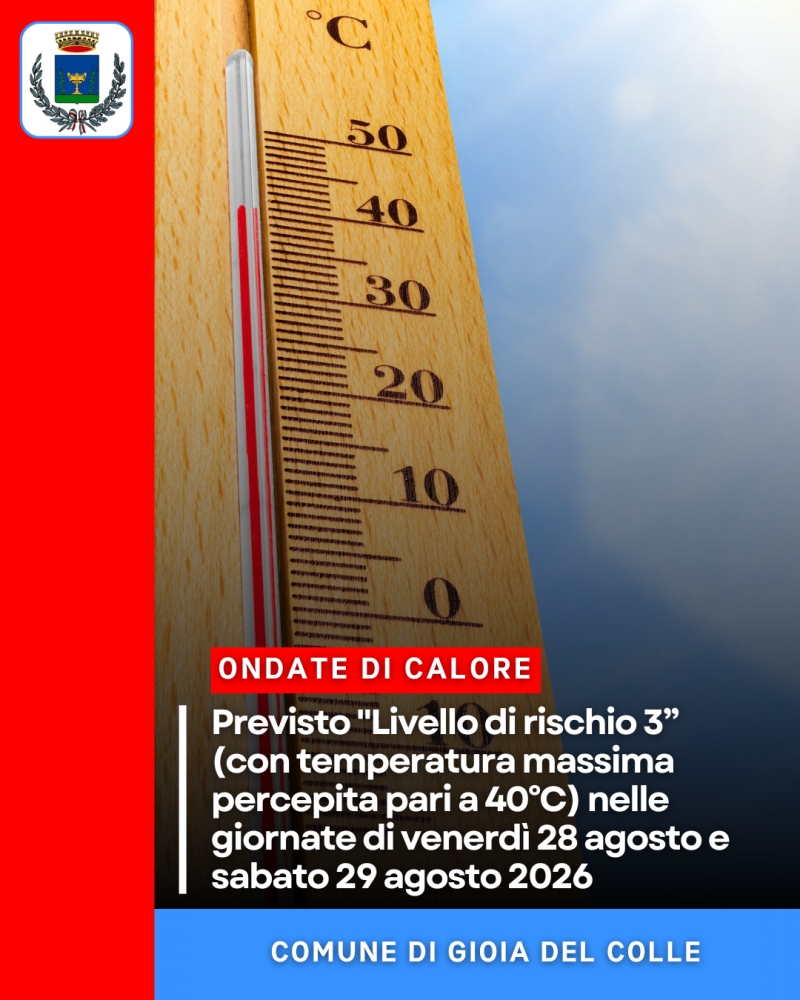 Ondate di calore: previsto \